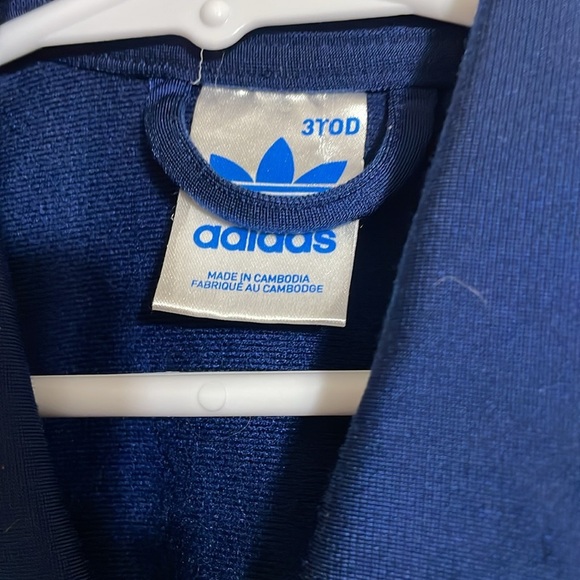 Boy Adidas Size 3 Toddlers Blue Track Jacket - Picture 4 of 5